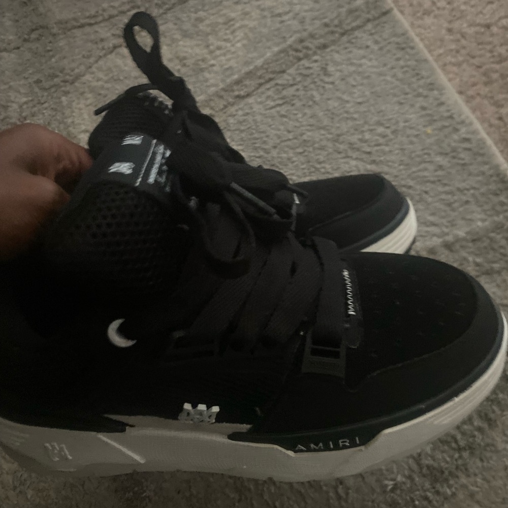 Black and white AMIRI MA-1 sneakers